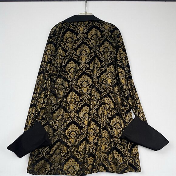 Dreamguy Pirate Jacket Men’s L Costume Gothic Steampunk Cosplay Black Gold - Picture 2 of 9